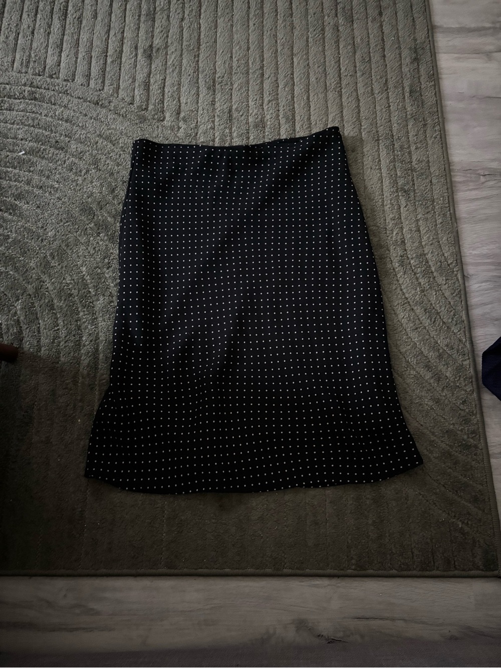 Forever 21 Black Pencil Skirt with White Dot Print